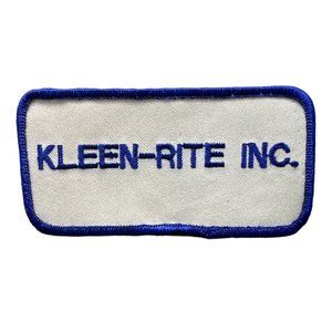 Vintage Kleen-Rite Inc Embroidered Patch Filter Company St Louis MO Rectangle 4"